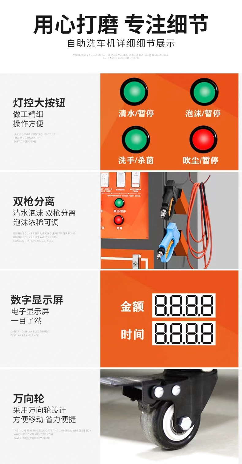 鼎潔盛世全自動(dòng)洗車機(jī)高壓雙槍洗車機(jī)DJ3KW79