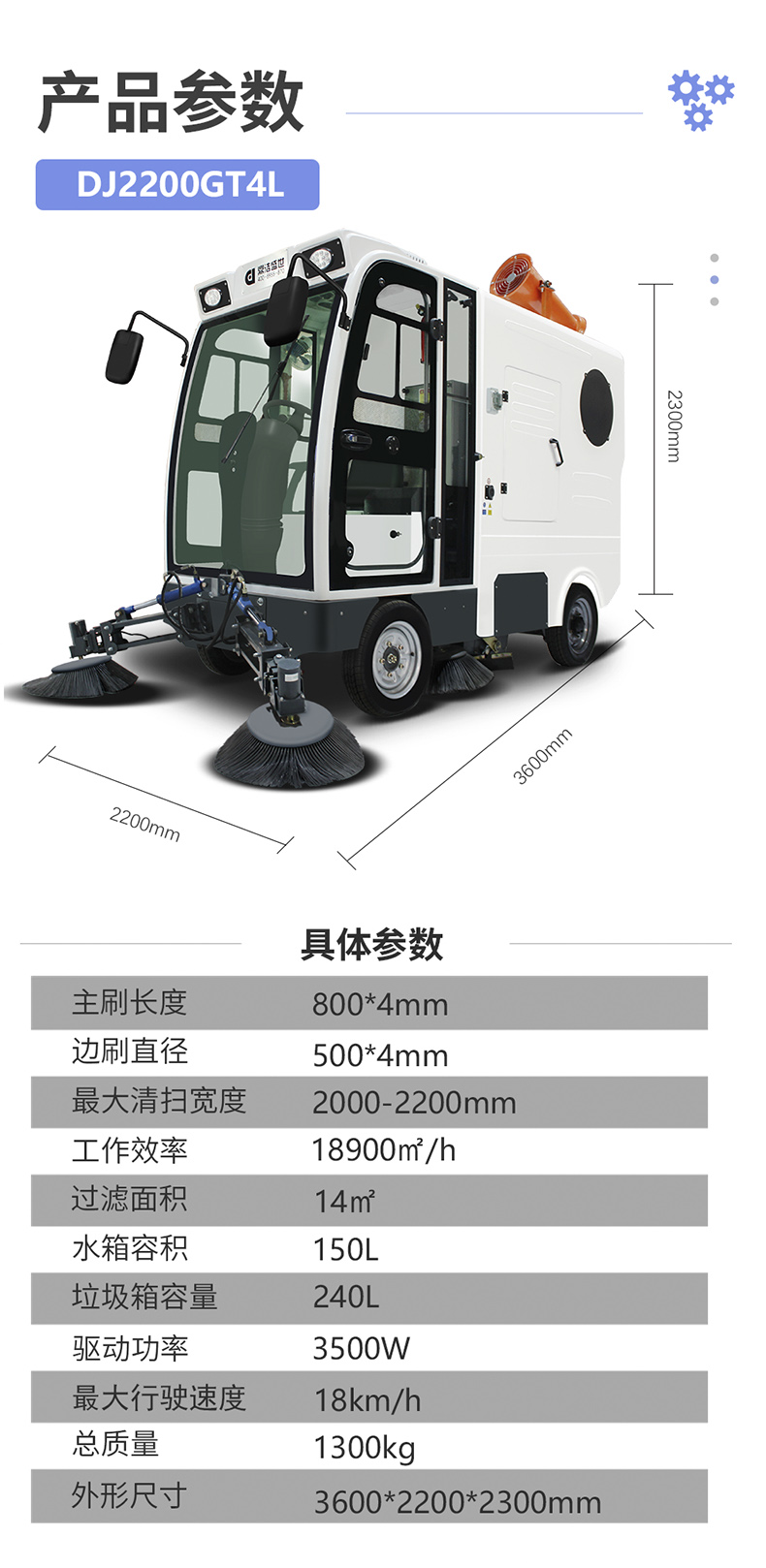 工業(yè)掃地車鼎潔盛世DJ2200GT4L掃地機88